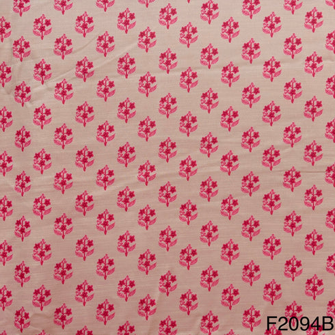Printed Linen Silk Fabric-F2094